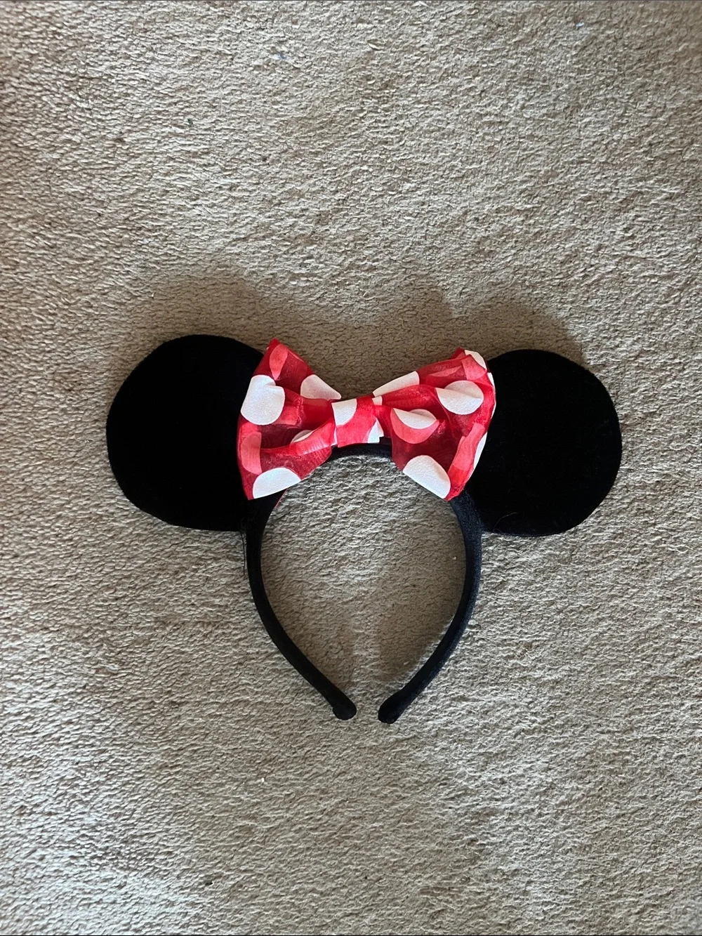 Kids Red Polka Dot Minnie-Inspired Costume Dress with Black Bow